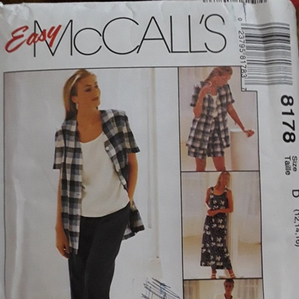 Women's Easy McCall's Clothing Pattern #8178